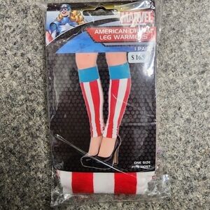 NWT Marvel American Dream Leg Warmers Halloween Costume Cosplay Women's OS New